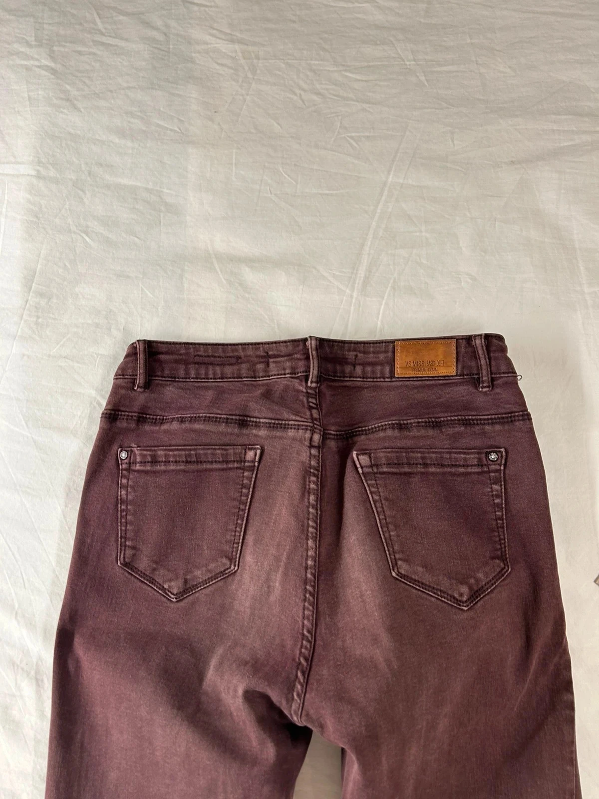 Rode wijnrode vintage hoge taille jeans van Vs. Miss – photo 9
